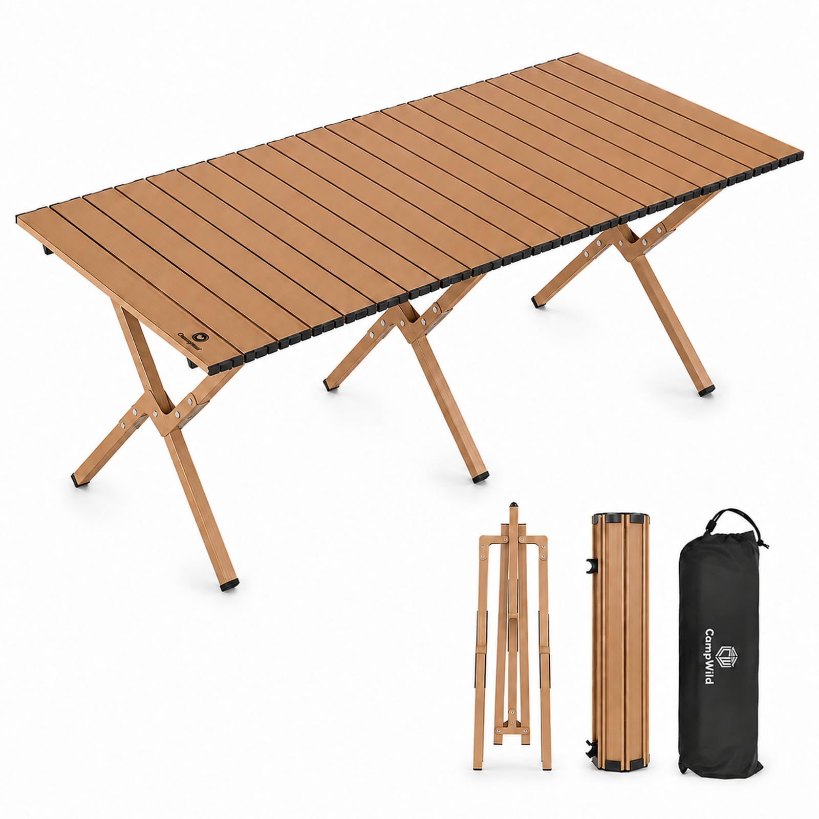 Amazon.co.jp: アウトドアテーブル 120x60x45cm 折りたたみ ロール